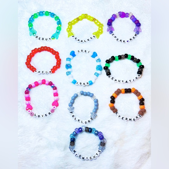 Taylor Swift Eras Tour Friendship Bracelets (10 = 1 per Era ft ALBUM NAMES) - Picture 4 of 10